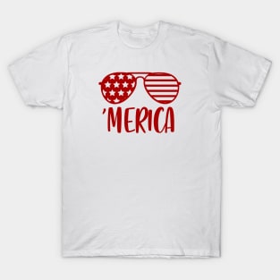 Merica 4th July Fan Art T-Shirt